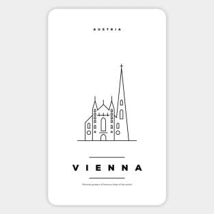 Vienna Minimal Black Line Design Magnet